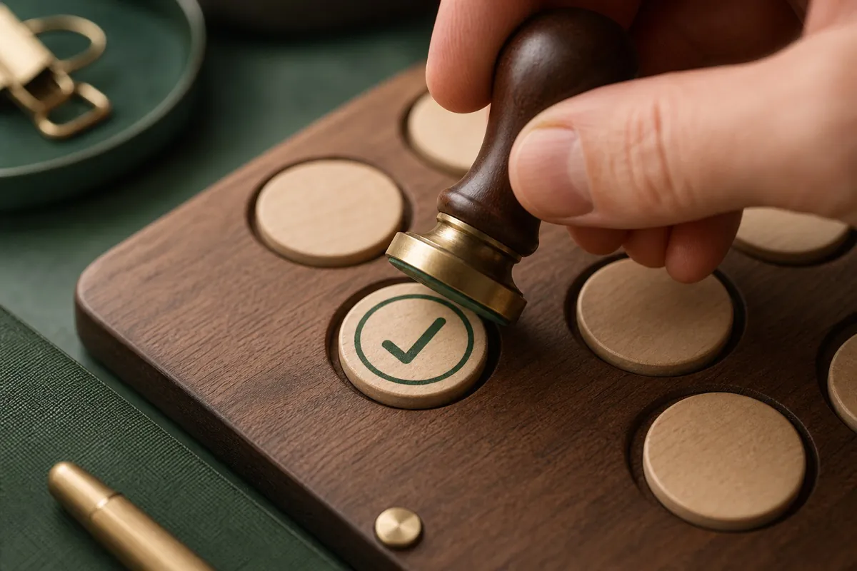 A settings panel with a row of toggle switches being reviewed one by one