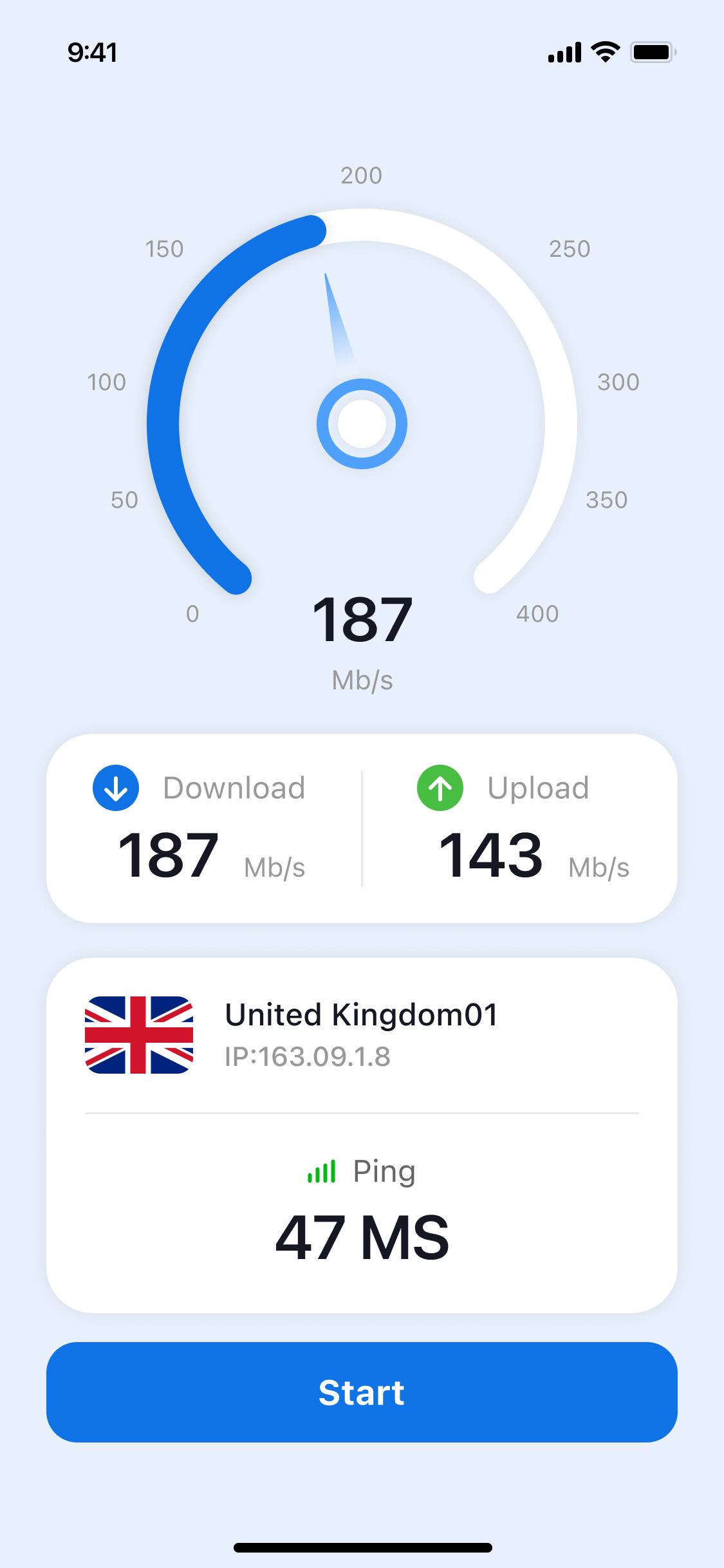 Speed test